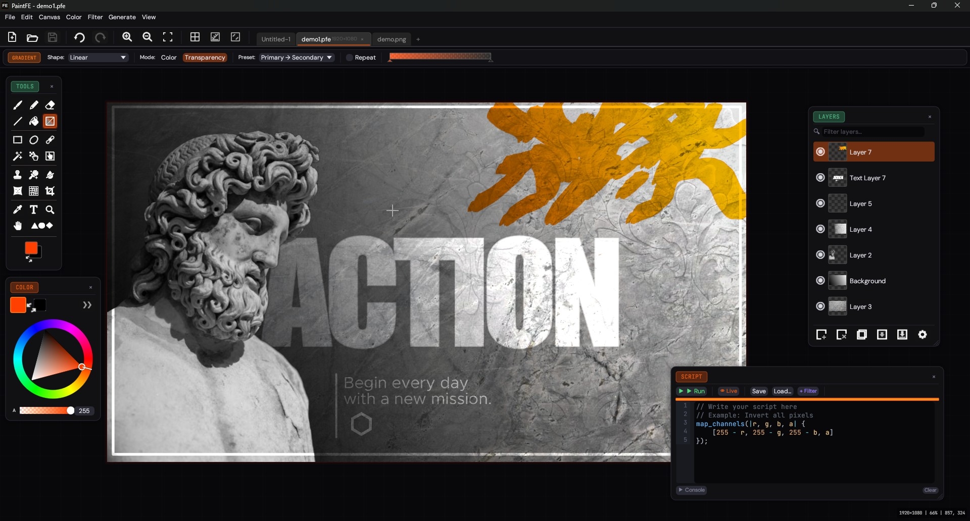 Представлен публике публичный инициатива PaintFE — мобильный редактор изображений для Windows и macOS