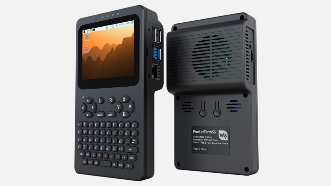 Waveshare представила PocketTerm35 — карманный Linux-терминал на базе Raspberry Pi