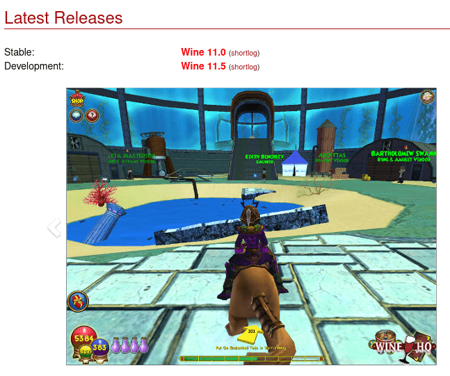 Версия обновления Wine 11.5