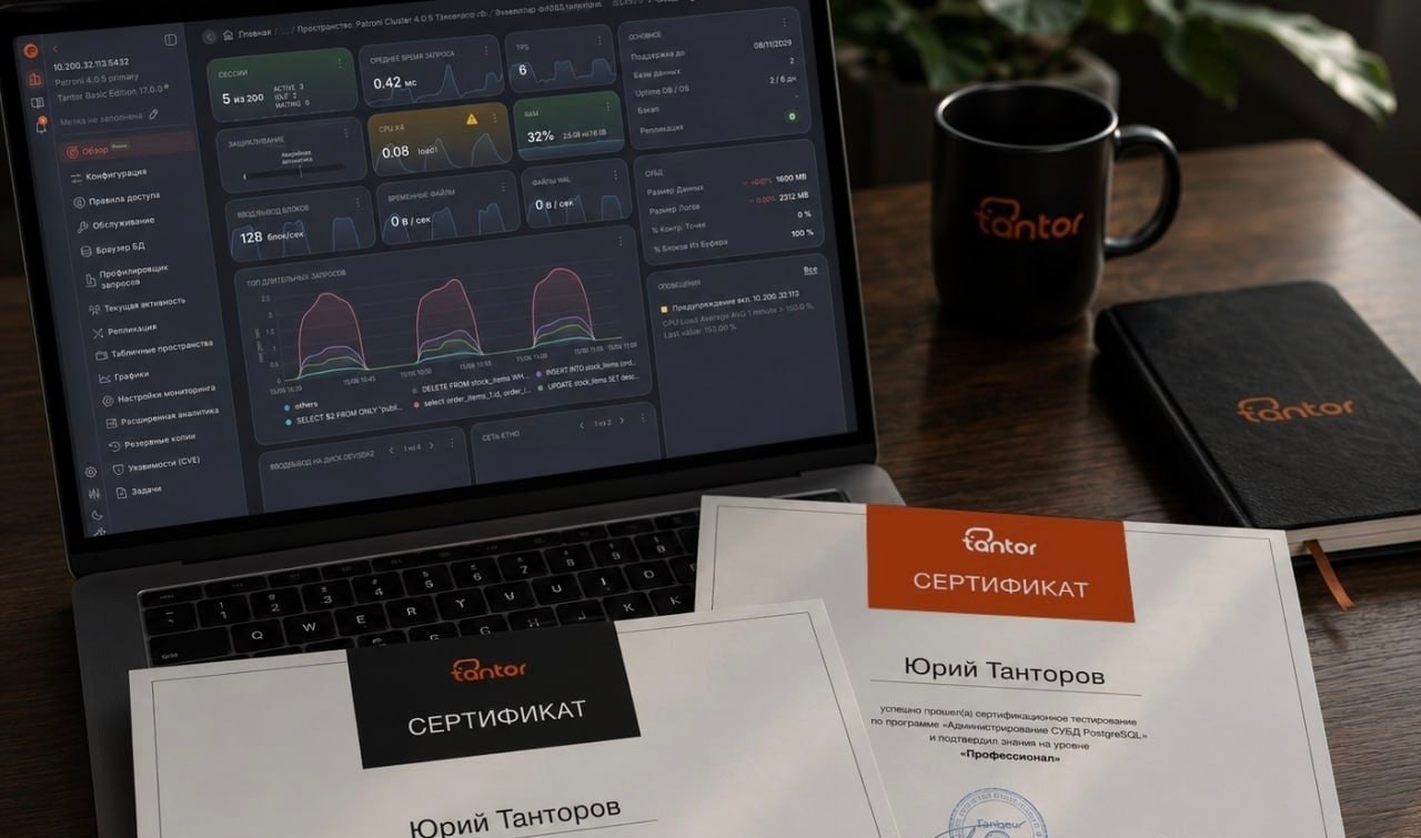 Tantor запустил сертификацию по СУБД Tantor Postgres и PostgreSQL