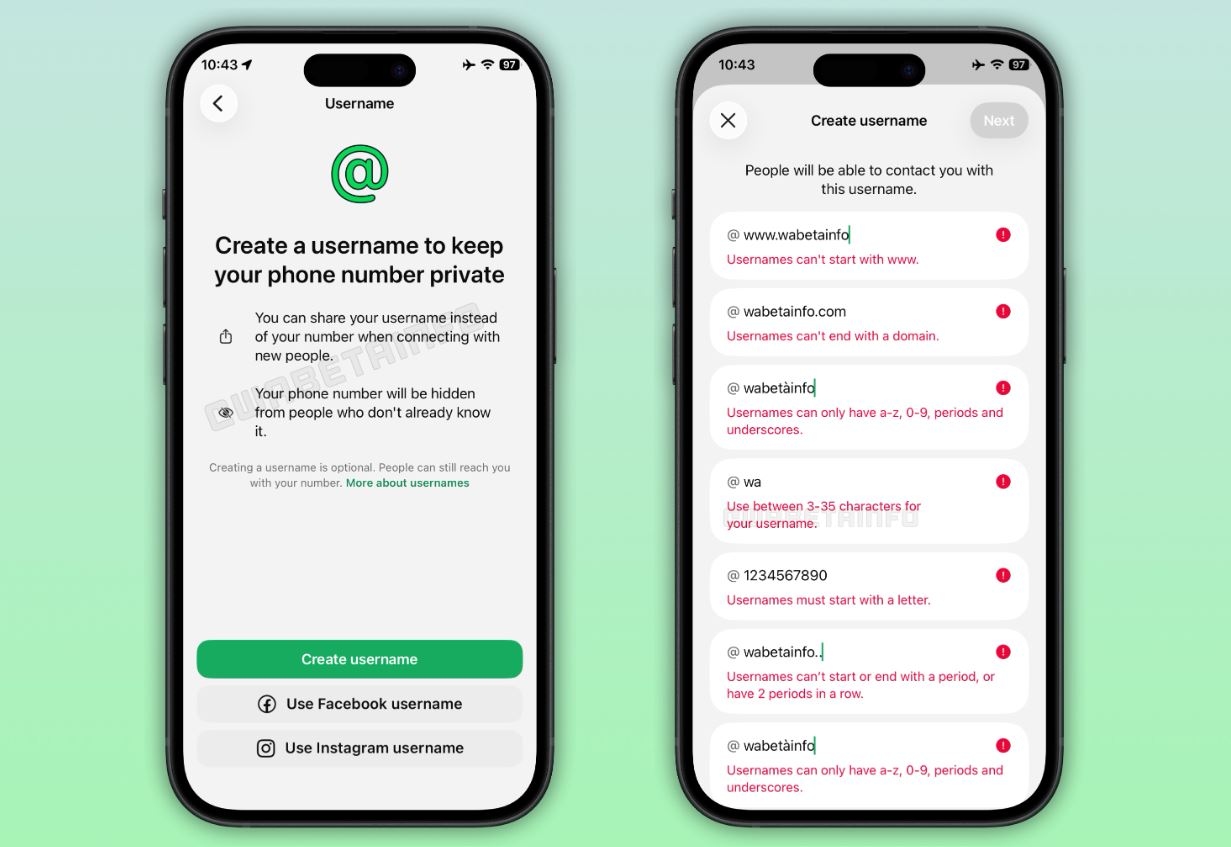 WhatsApp** стартовал внедрять имена пользователей