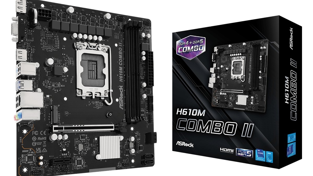 ASRock представила материнскую плату H610M Combo II с гибридной архитектурой ОЗУ