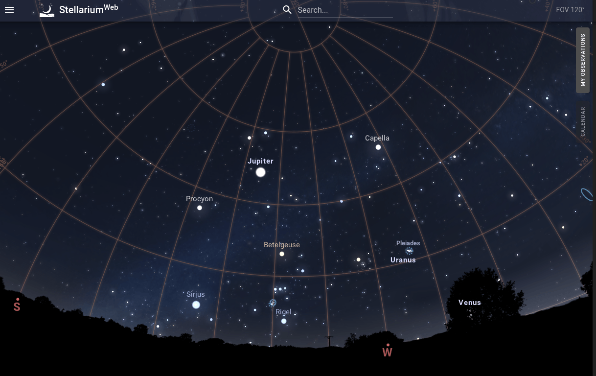 Версия обновления планетария с открытым кодом Stellarium 26.2