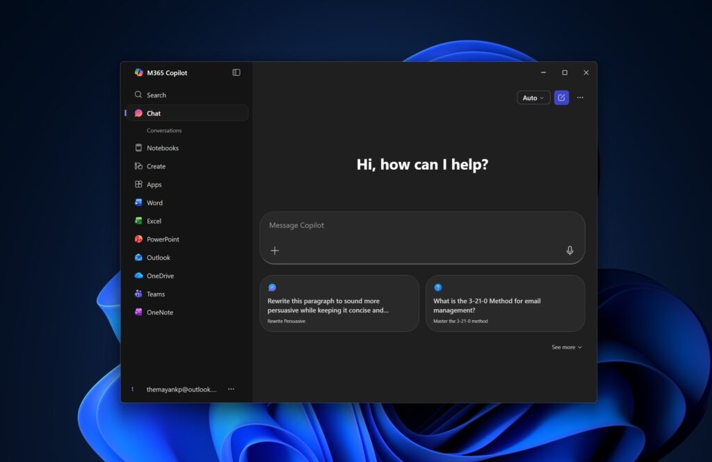 Программа Microsoft 365 Copilot не будут автоматически устанавливать на Windows 11