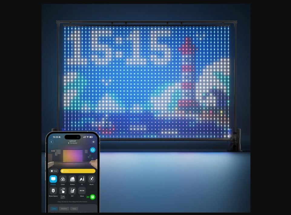 Govee представила большую светодиодную панель Lightwall для развлечений