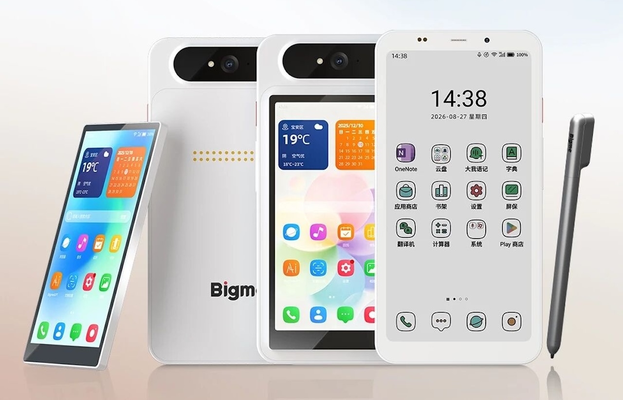 Bigme представила телефон с дисплеем E‑Ink и съёмной IPS‑панелью на магнитах