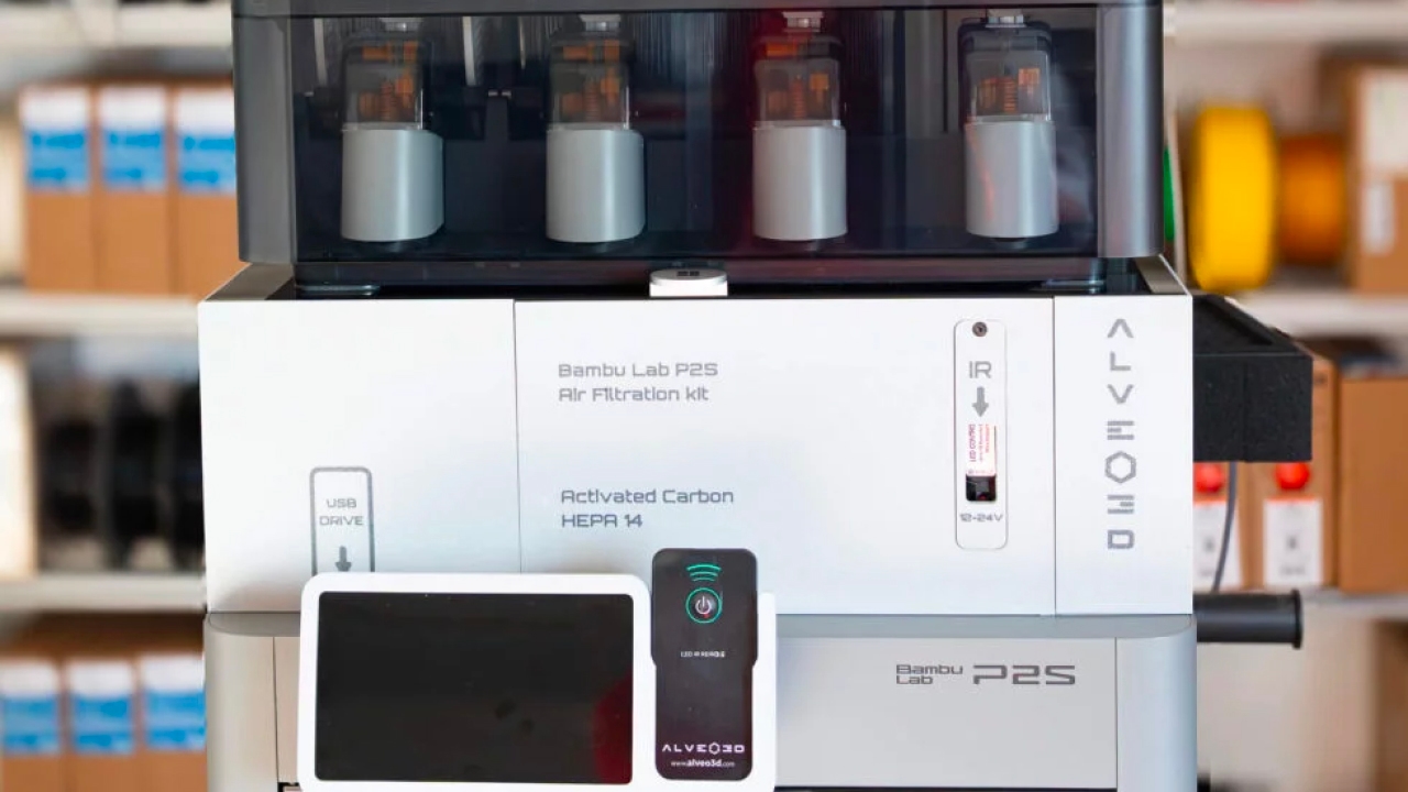 Alveo3D представила внешнюю систему дополнительной фильтрации для Bambu Lab P2S
