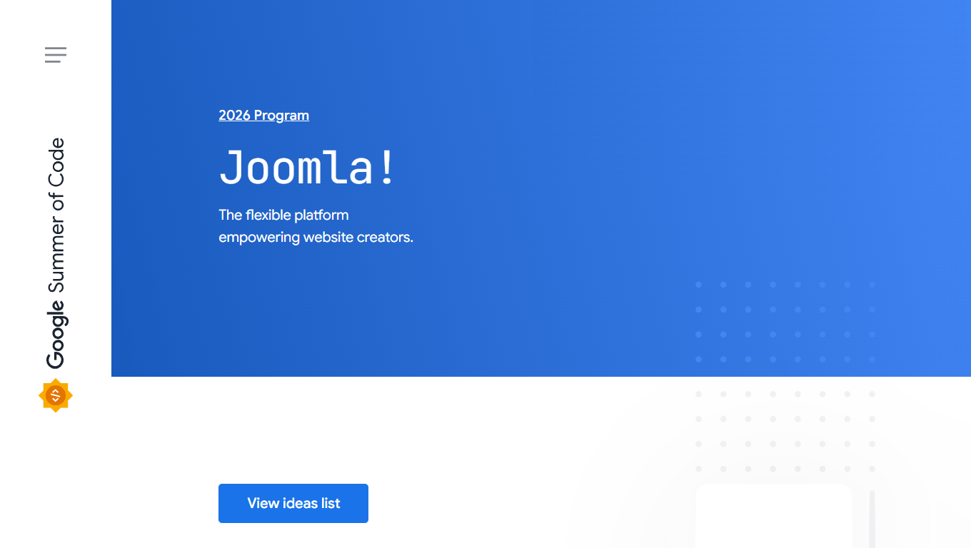Joomla включена в программу Google Summer of Code 2026