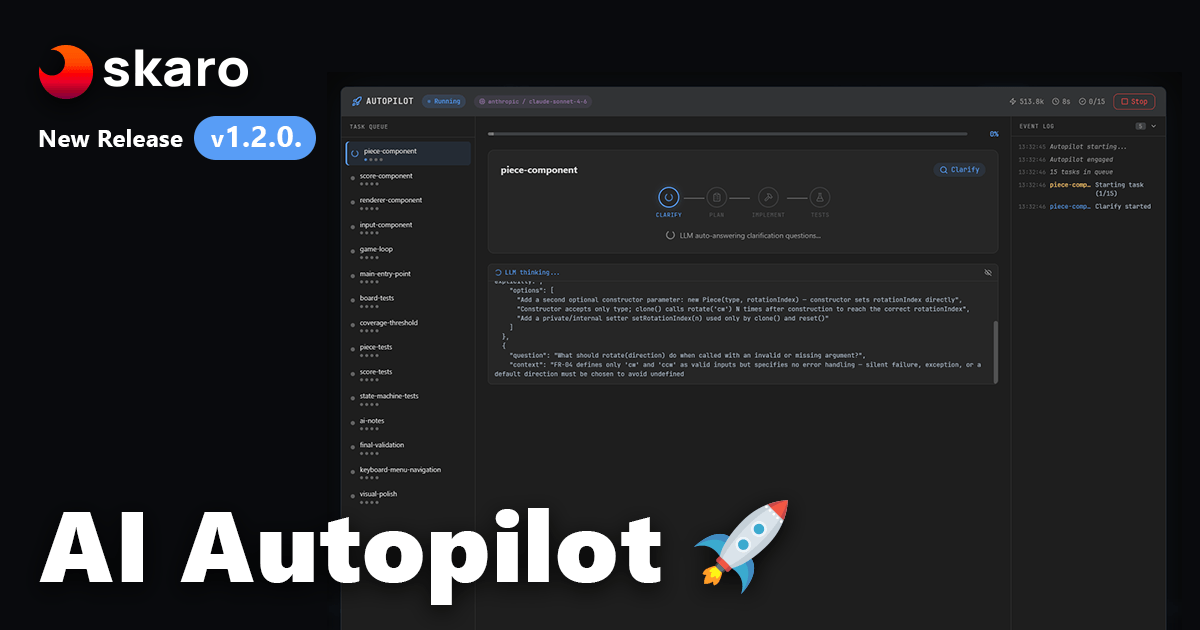 Skaro: Автопилот для выполнения задач 
