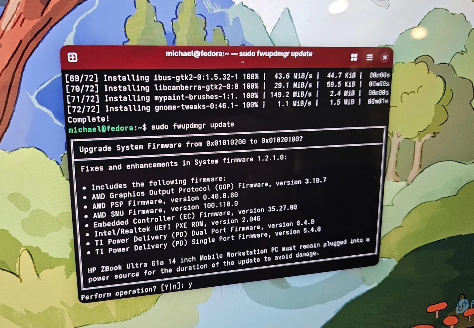 Версия обновления открытого инструментария для загрузки прошивок Fwupd 2.1.6