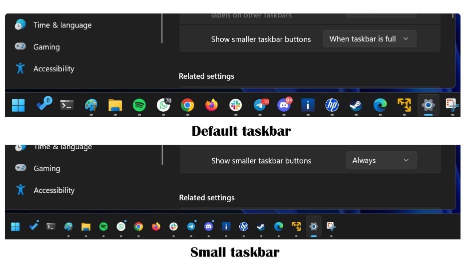 Windows 11 получит компактную панель задач подобно Windows 10