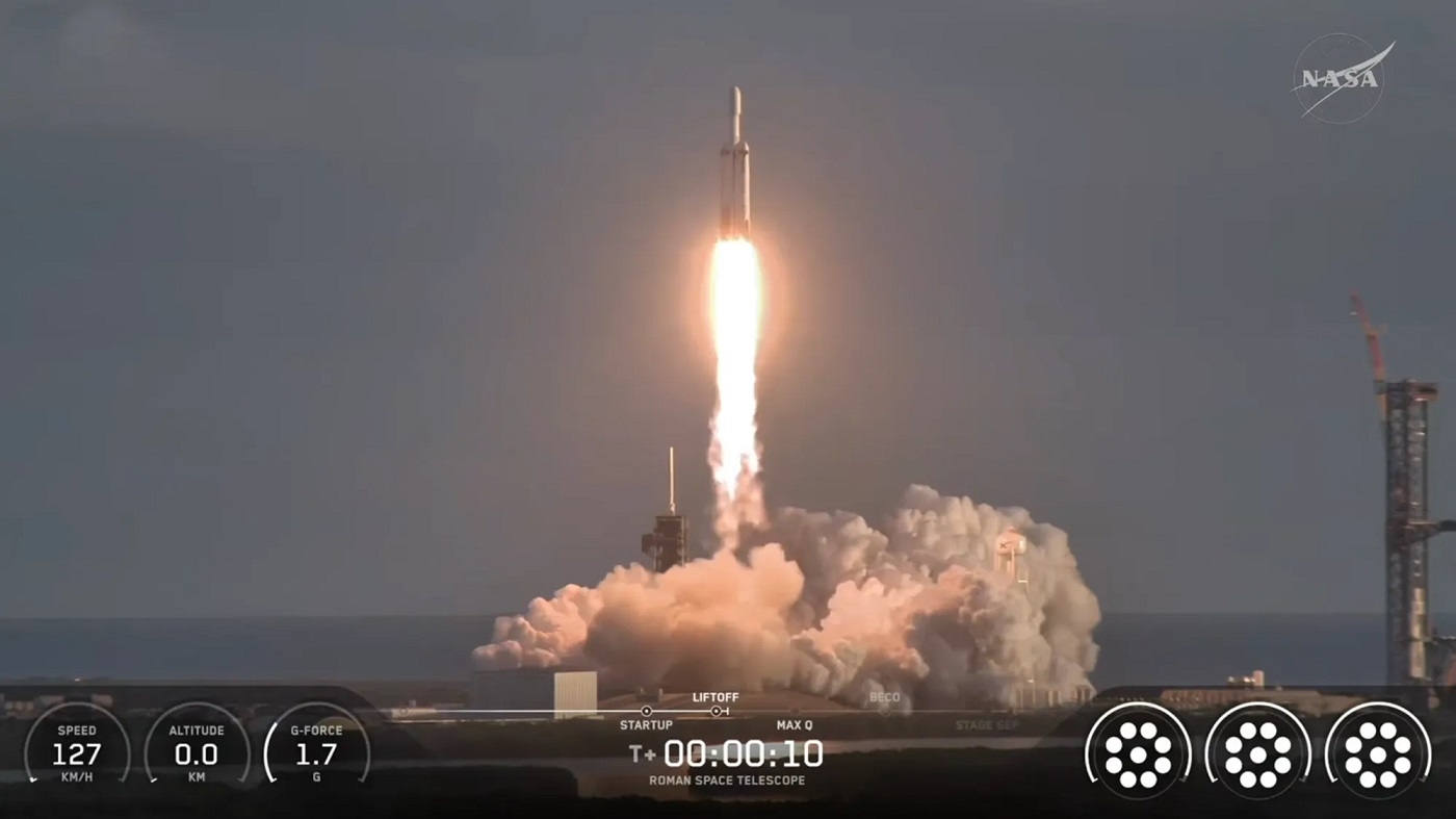 НАСА на ракете SpaceX Falcon Heavy запустило космический телескоп «Нэнси Грейс Роман»