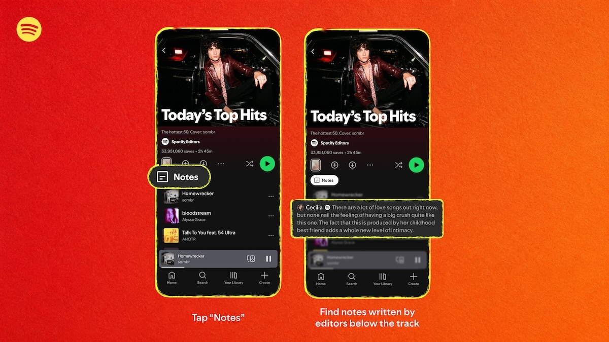 Новая опция заметок к плейлистам от Spotify даёт возможность пользователям объяснять свой выбор песен