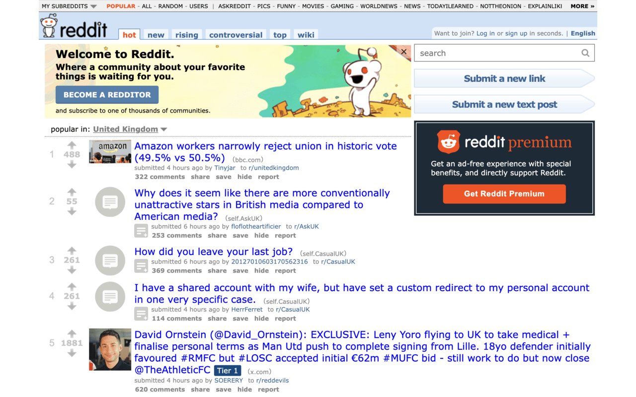 Reddit потребует авторизации для использования старой версии