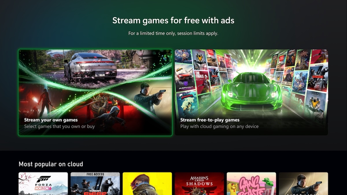 В игры Xbox можно будет играть бесплатно за просмотр рекламы
