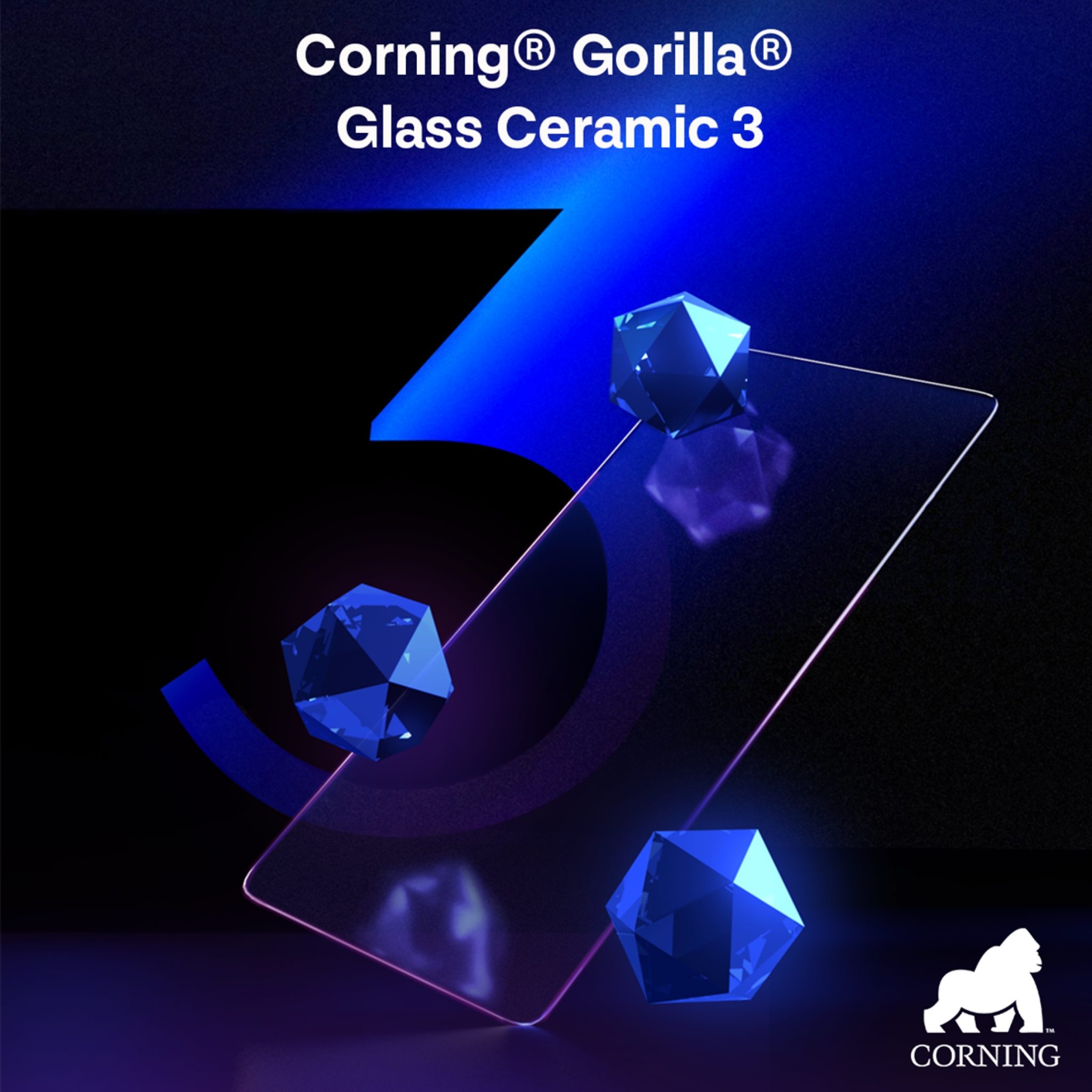 Corning объявила о выпуске нового защитного материала Gorilla Glass Ceramic 3