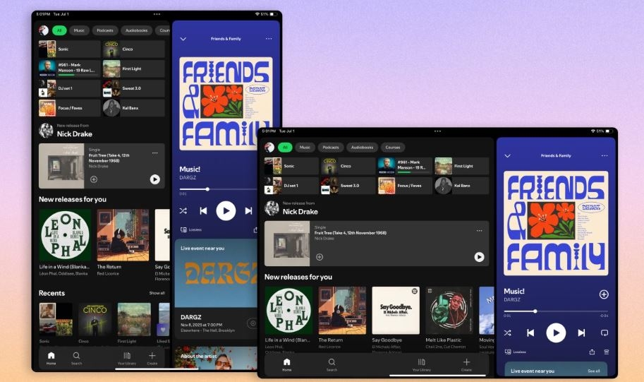 Spotify запустил оболочку для планшетов