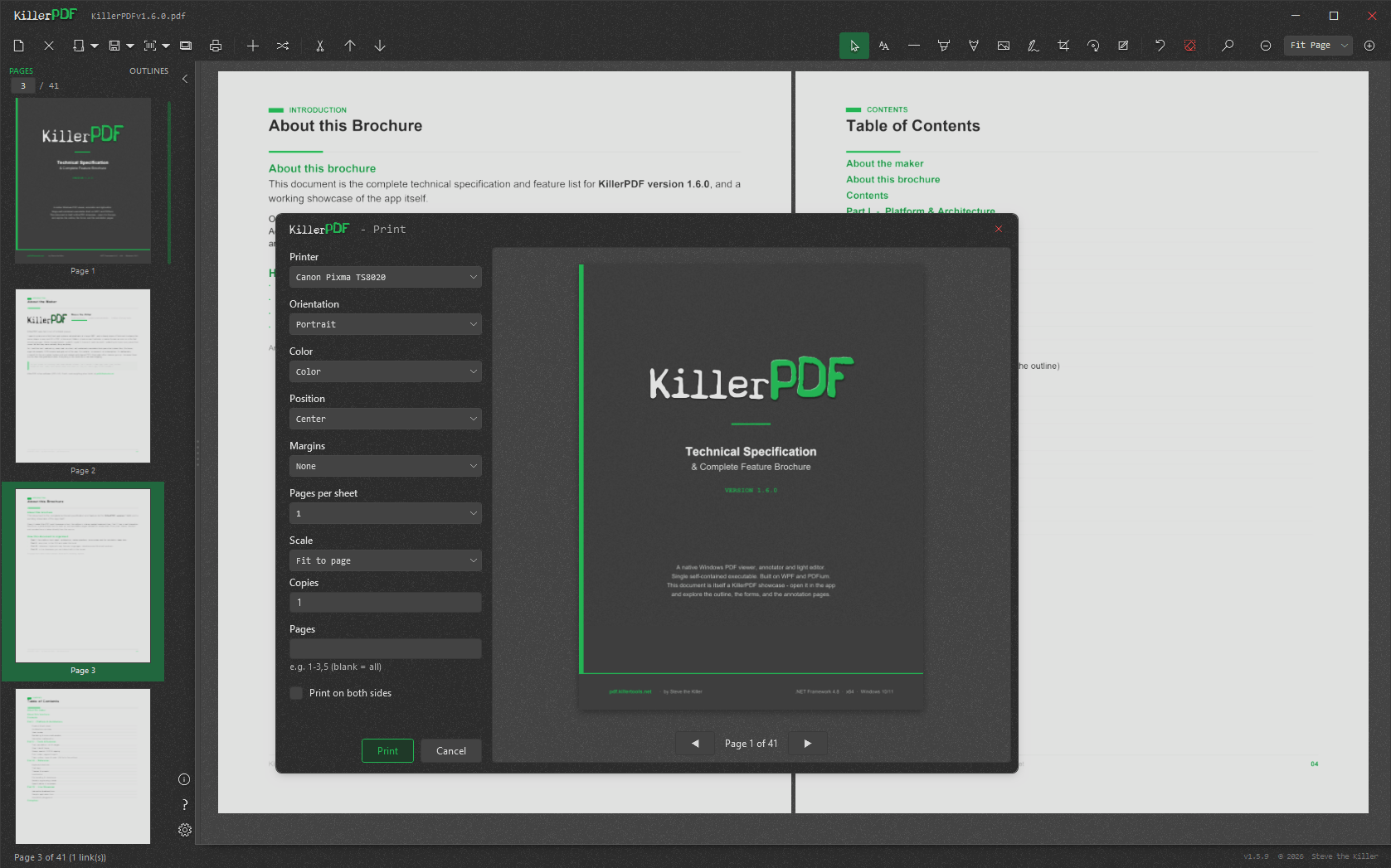 Апдейт проекта KillerPDF 1.6.0 — редактора PDF с открытым исходным кодом для Windows 10/11
