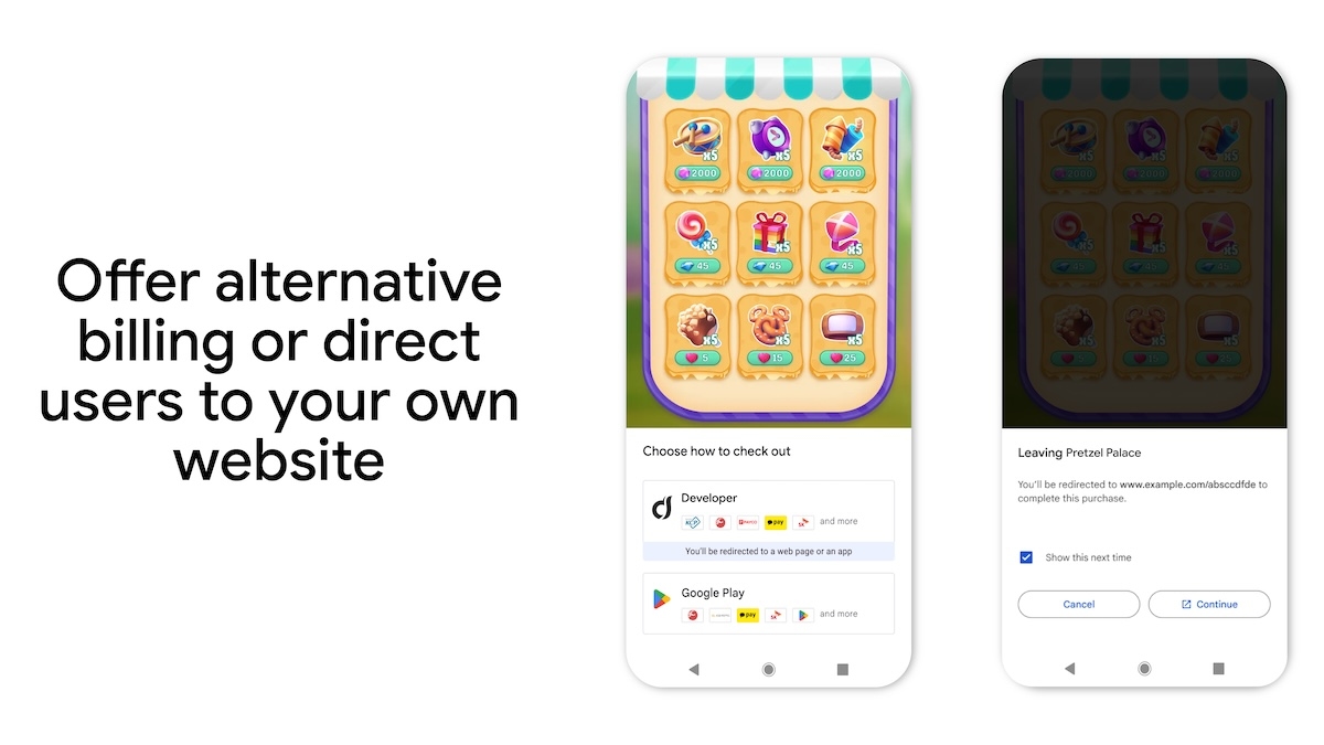 Google объявила об открытии Play Store для сторонних платёжных систем