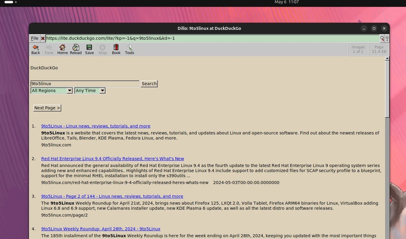 Версия минималистичного веб-браузера Dillo 3.3.0