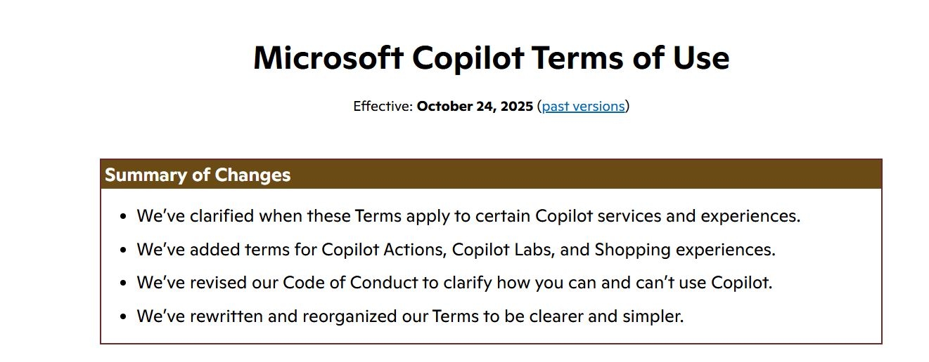 Microsoft обновила соглашение для Copilot формулировкой «только для развлекательных целей»