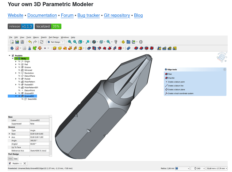 Вышел FreeCAD 1.1.3
