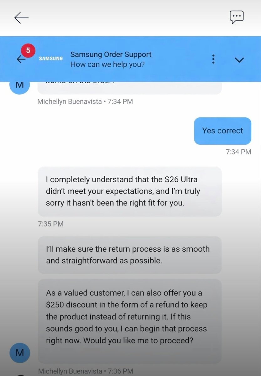 Пользователи смартфонов Samsung Galaxy S26 Ultra могут получить до $250 при отказе от возврата покупки