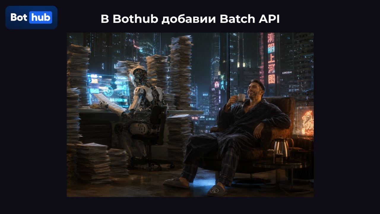 Запускание Batch программный оболочку в : экономим 45% на генерациях и забываем о rate limits