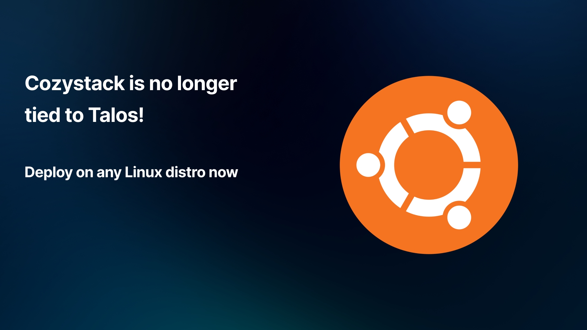 Cozystack теперь можно инсталлировать поверх любого дистрибутива Linux — мы отучили его от Talos