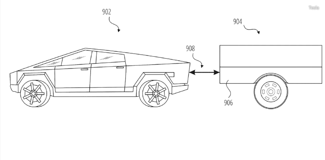 Tesla патентует прицеп с дополнительным аккумулятором для Cybertruck