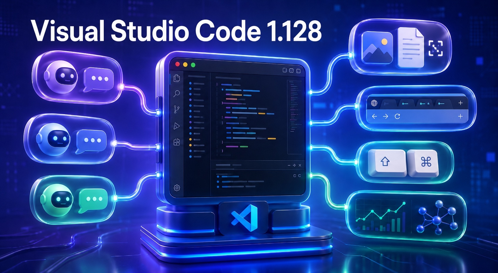 Вышел Visual Studio Code 1.128: некоторое количество чатов в агентской сессии, Copilot Vision и системные горячие клавиши