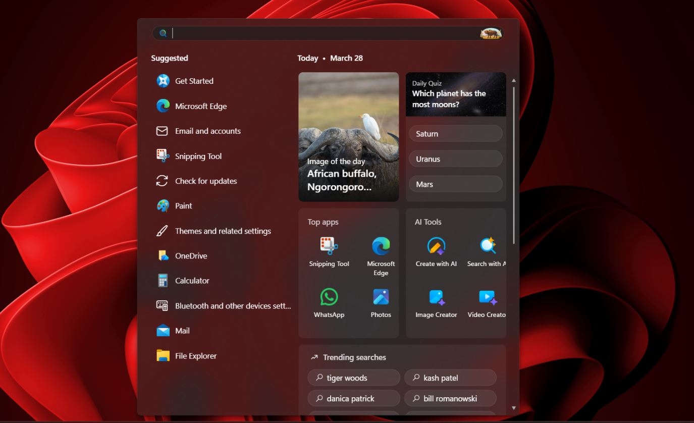 Microsoft улучшит поиск в Windows 11 после жалоб пользователей