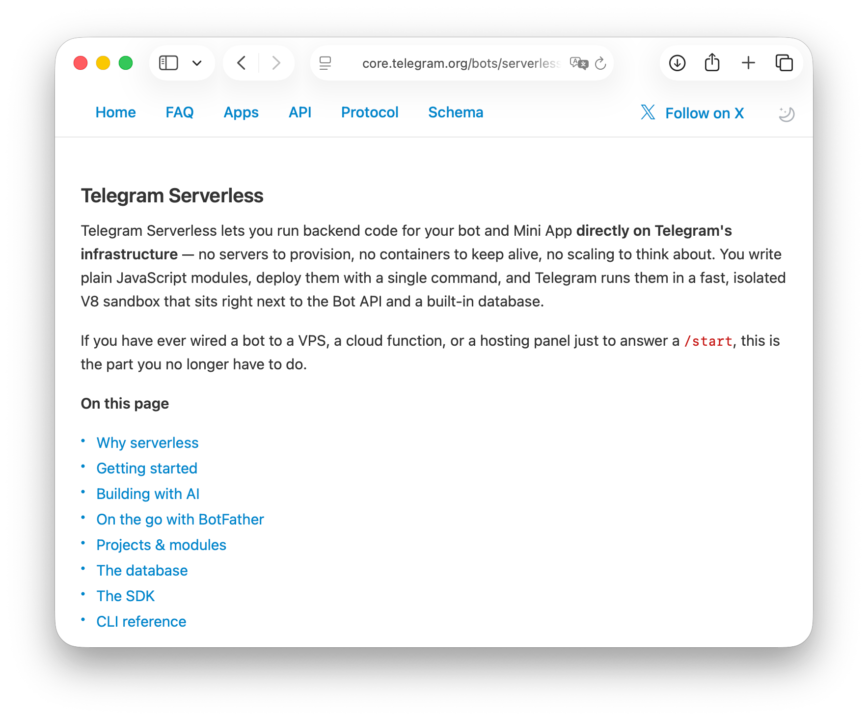 Telegram запустил Serverless размещение для ботов
