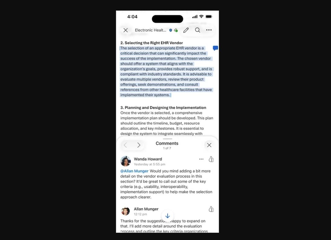 Microsoft представит свежий оболочку комментариев для Word, Excel и PowerPoint