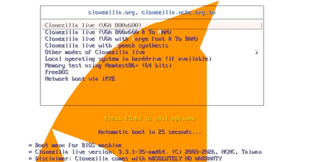 Релиз Clonezilla Live 3.3.1-35