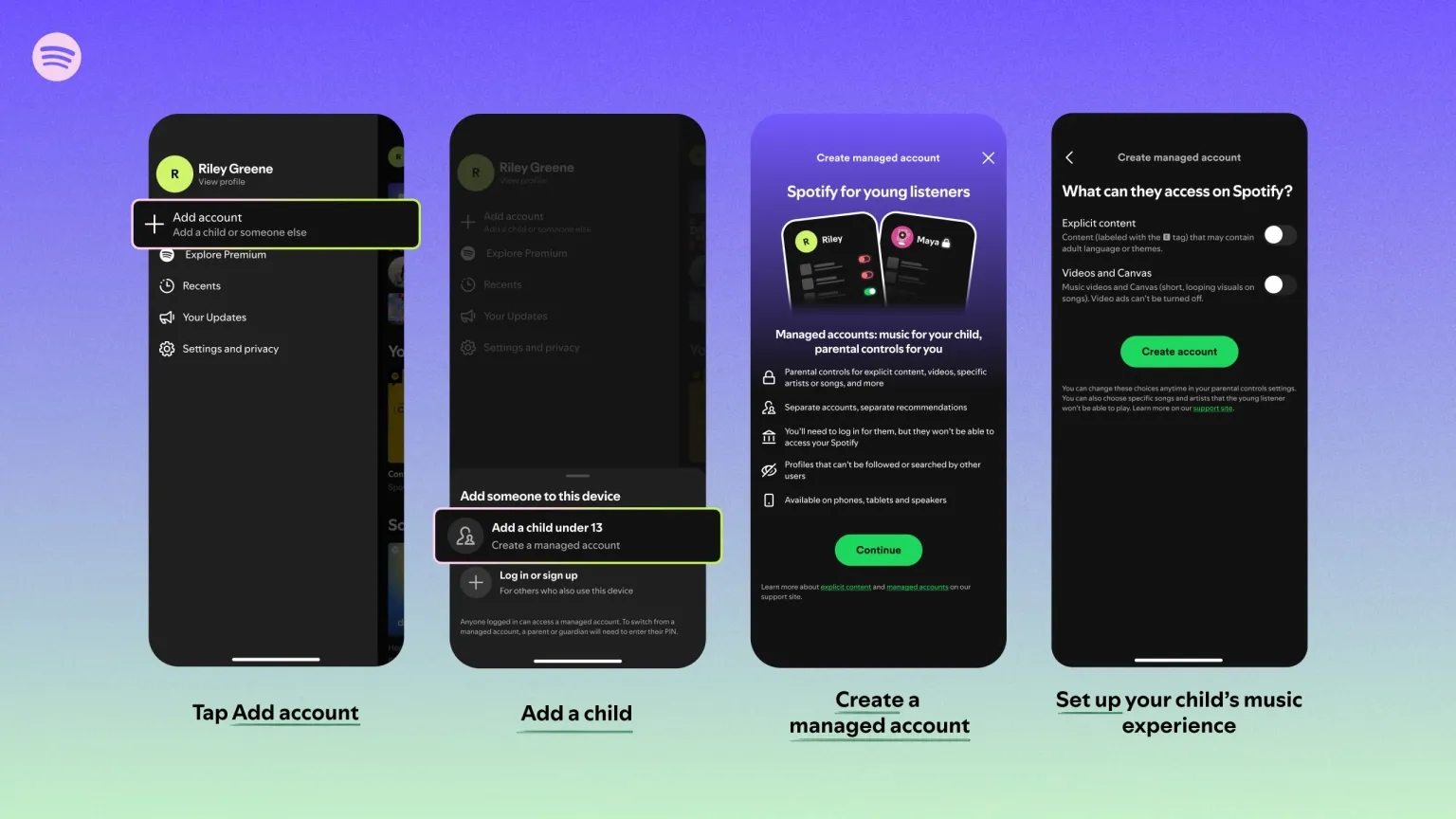 Spotify расширила возможности родительского управления учётными записями для бесплатных пользователей