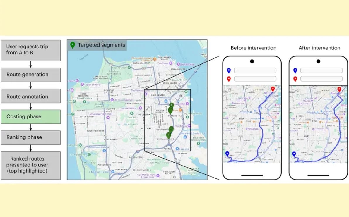 Команда Google использовала Google Maps для перенаправления части водителей в 10 городах США