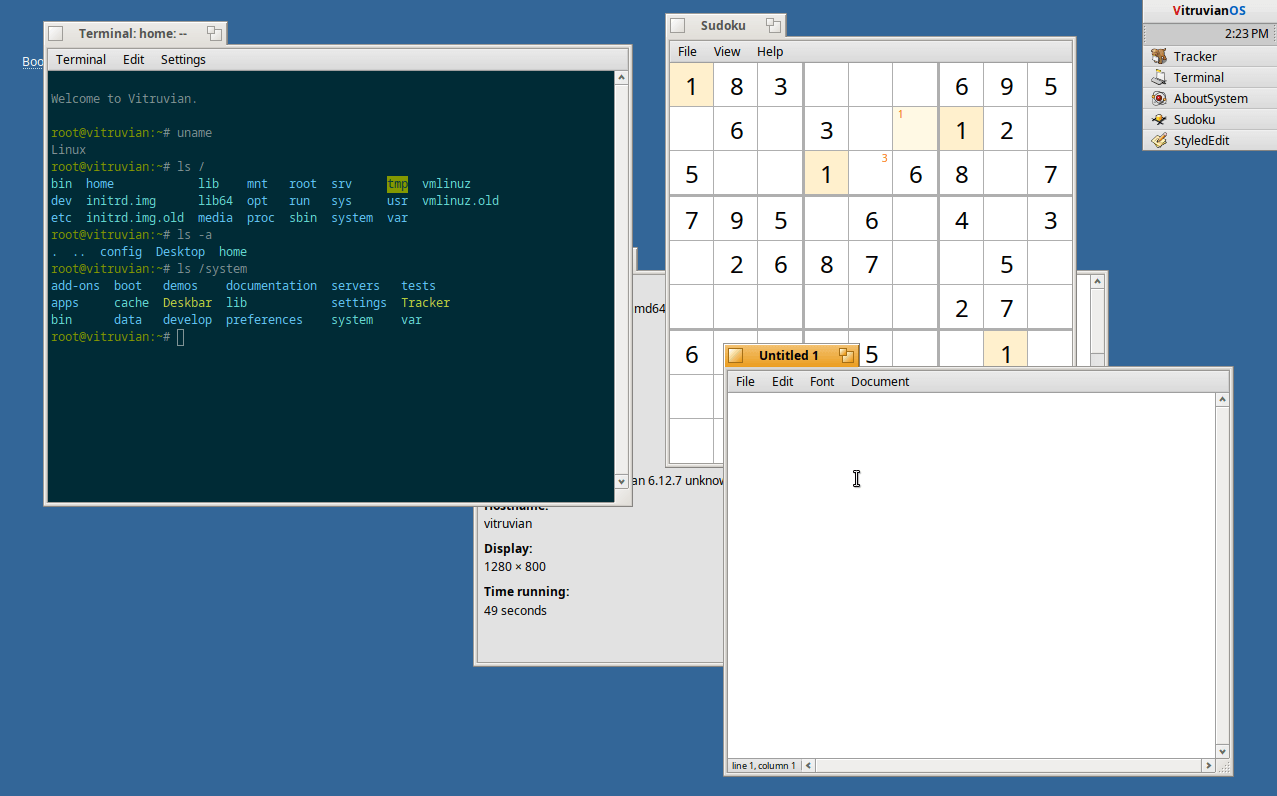 Представлен публике начальный открытый выпуск VitruvianOS — гибрида Haiku и BeOS на базе Debian/Linux