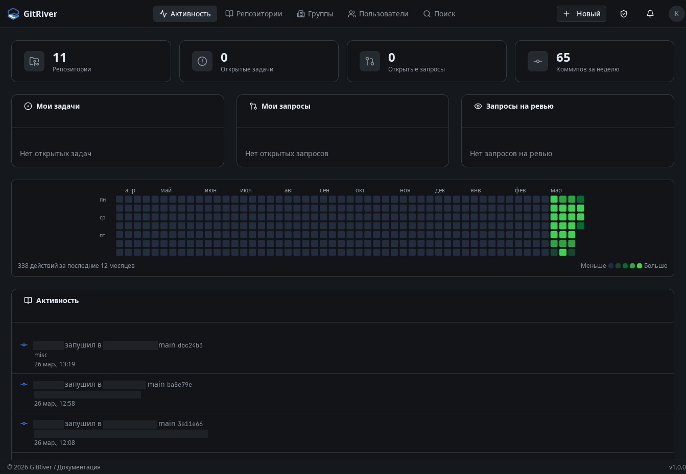 Выпуск GitRiver 1.0 — self-hosted платформы для управления git-репозиториями