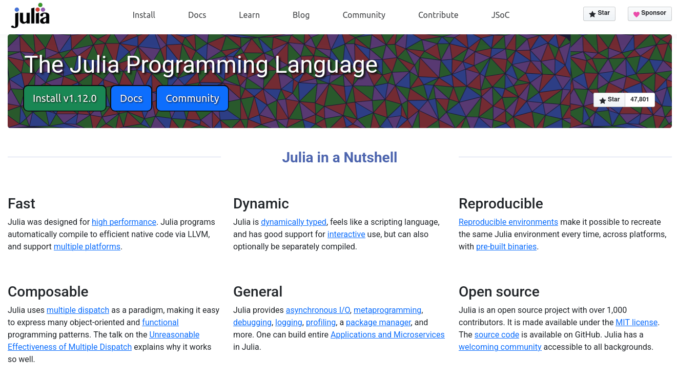 Выпуск языка программирования Julia 1.13