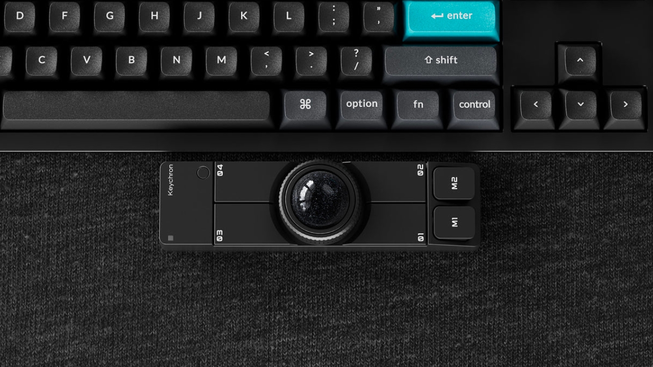 Keychron выпустила трекбол Nape Pro, который можно разместить под клавиатурой
