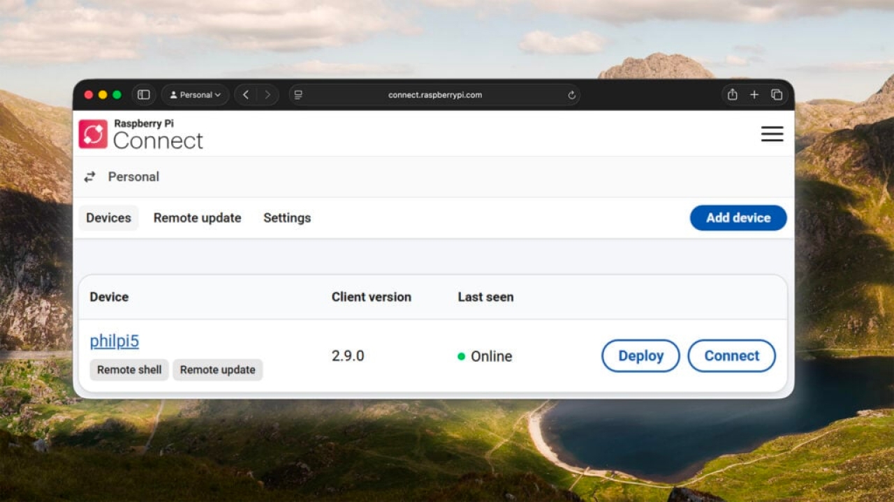 В Raspberry Pi Connect появилась опция OTA-обновлений устройств