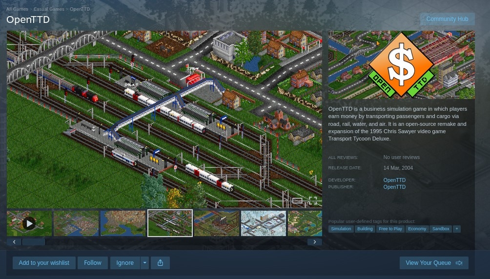 OpenTTD: Atari не оказывала давления с целью выпуска в Steam и GOG бесплатного проекта только в комплекте с TDD за $10