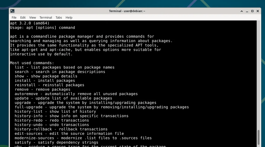 Вышел пакетный менеджер APT 3.2.0