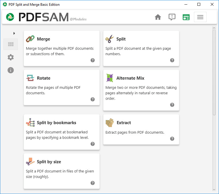 Выпуск PDFsam (PDF Split And Merge) 6.0.0